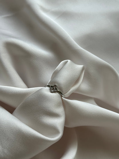 Silver Clover Ring