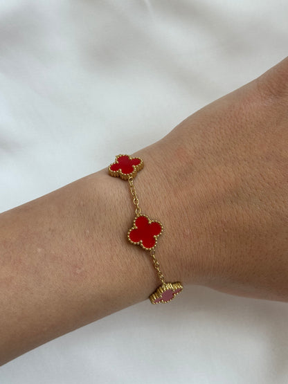 Rose clover bracelet