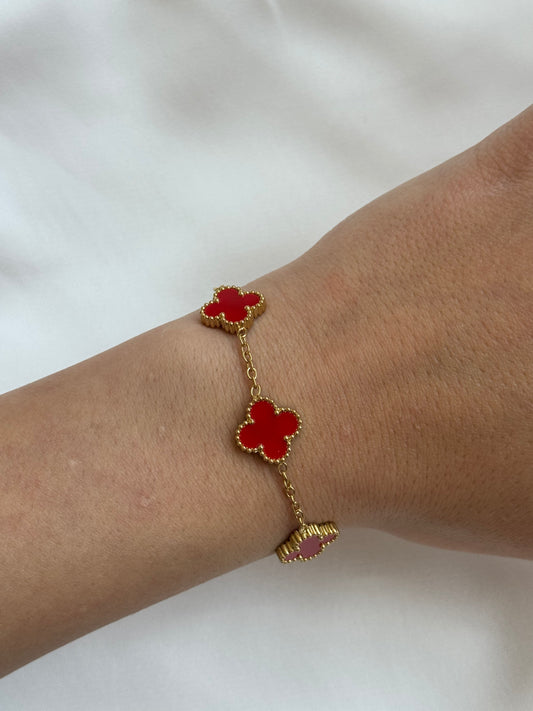 Rose clover bracelet