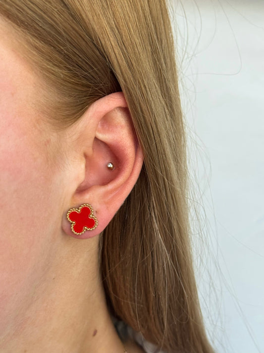 Rose clover earring